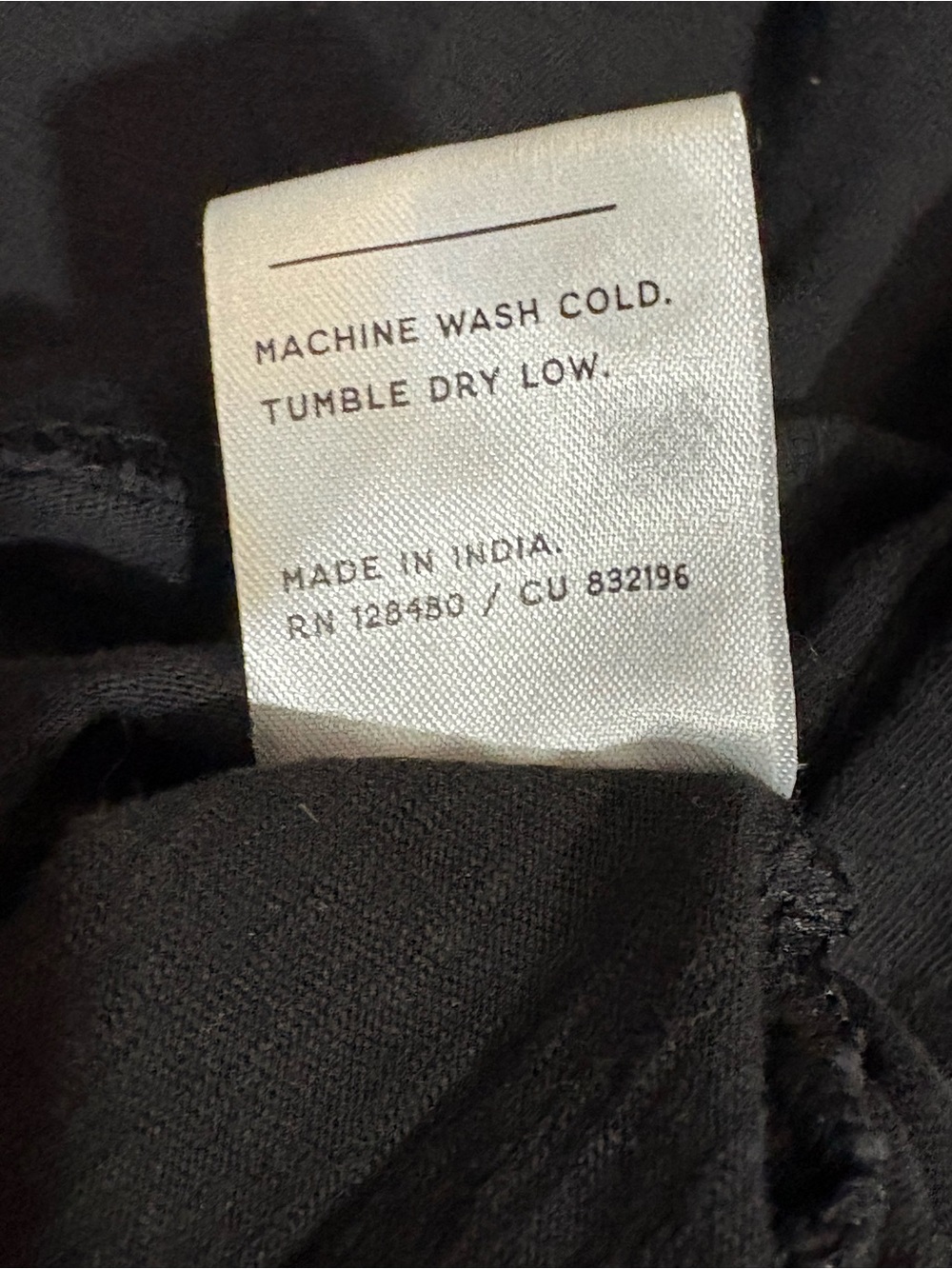 Pact Size XXL Black Relaxed Slub Henley Dress 100% Organic Cotton Knee Pockets - Picture 10 of 12